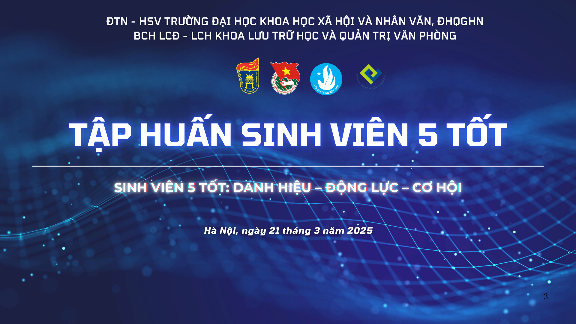 TẬP HUẤN SINH VIÊN 5 TỐT: DANH HIỆU – ĐỘNG LỰC – CƠ HỘI