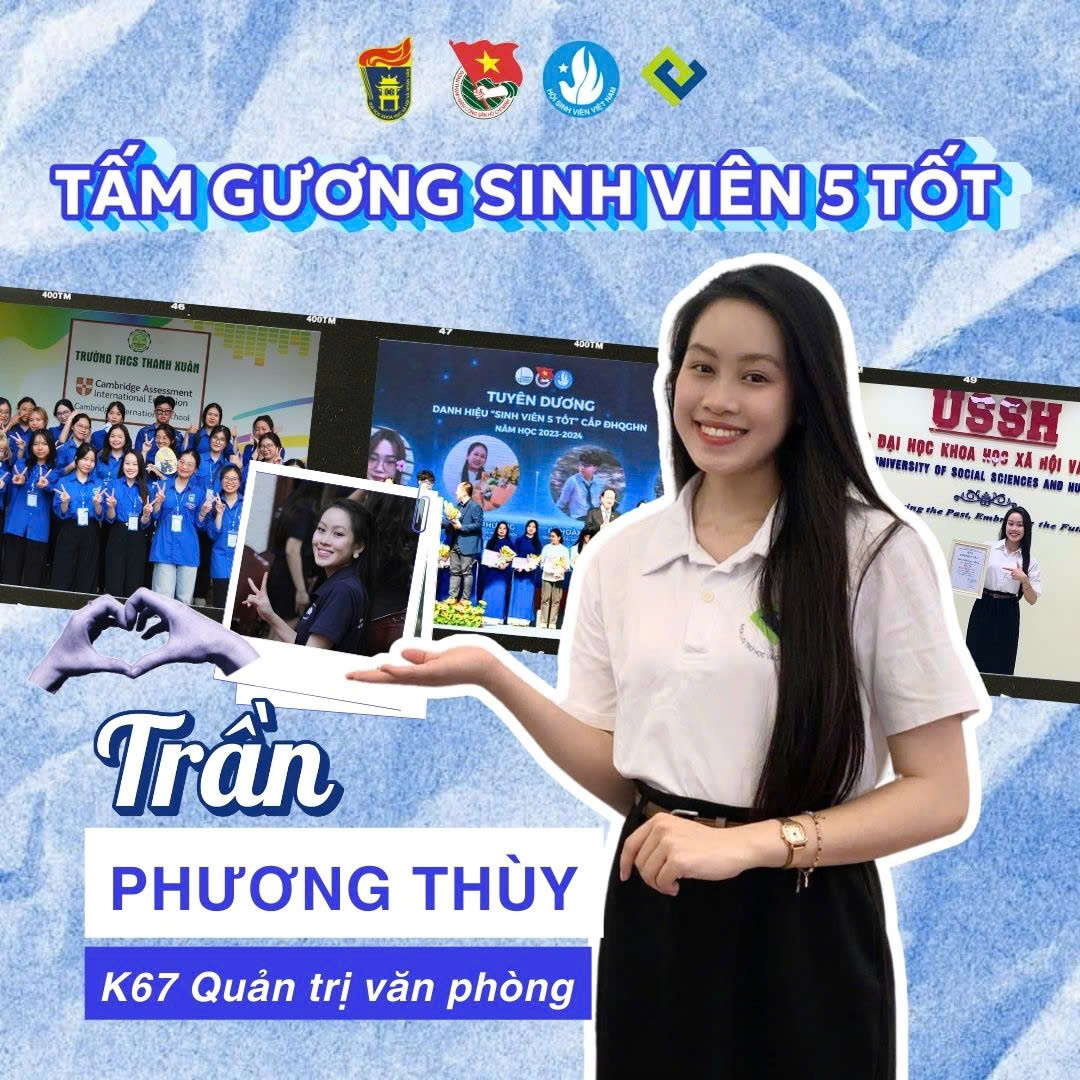 Tuyên dương sinh viên Trần Phương Thùy đạt danh hiệu "Sinh viên 5 tốt" cấp Thành phố năm học 2023-2024