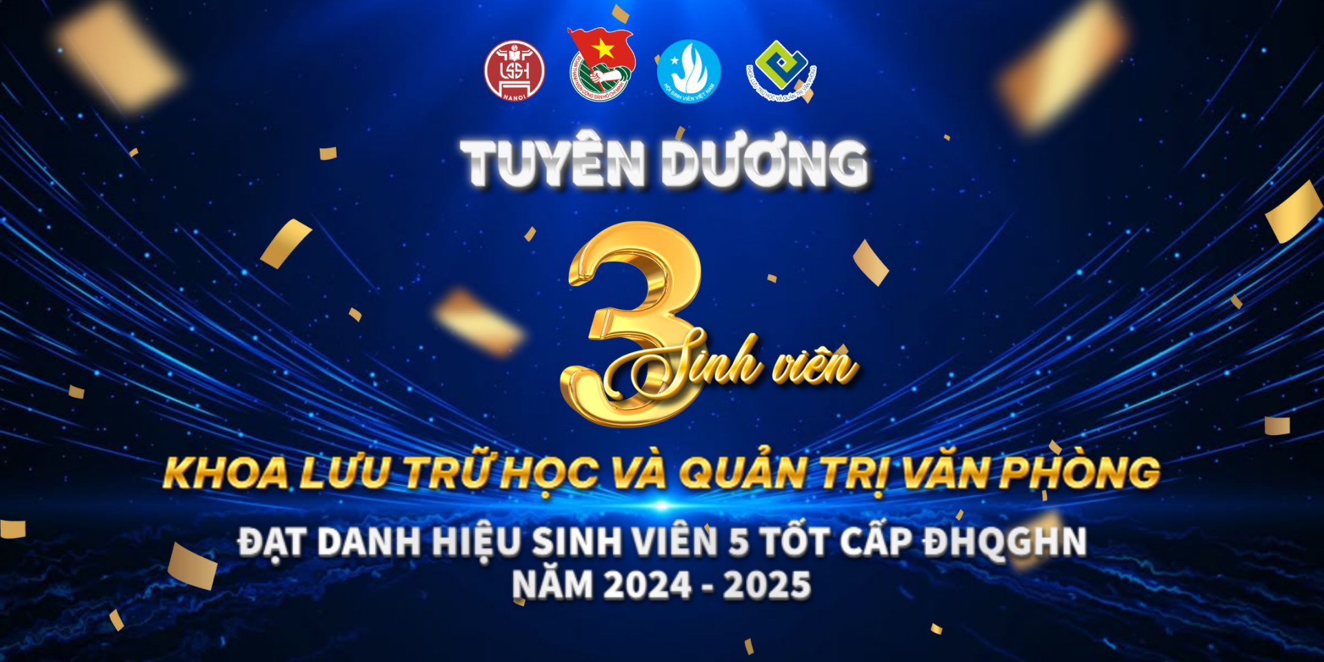 VINH DANH SINH VIÊN ĐẠT DANH HIỆU “SINH VIÊN 5 TỐT” CẤP ĐHQGHN NĂM HỌC 2024 – 2025